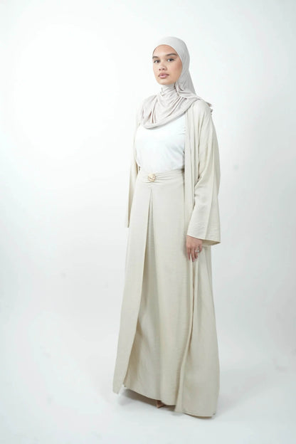 Ensemble kimono long et jupe drapé