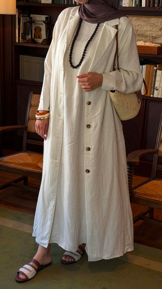 Abaya set 100% lin
