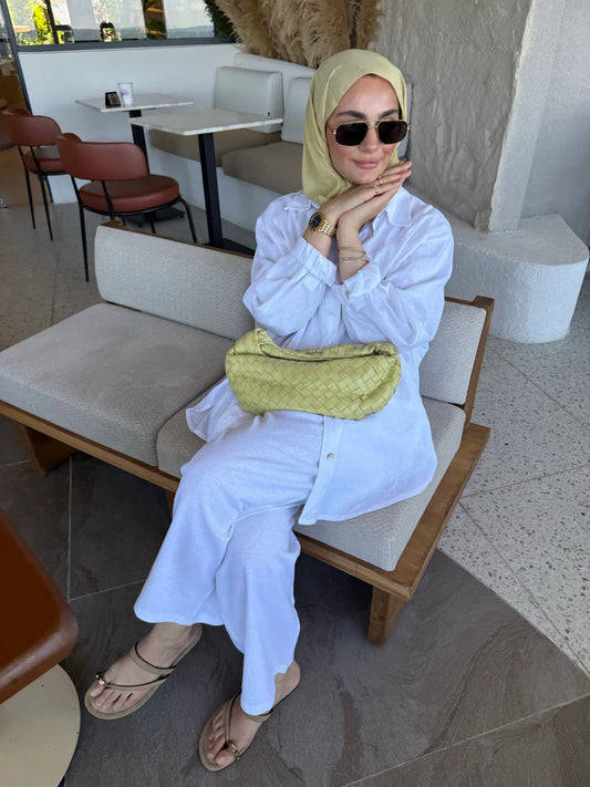 Ensemble en Lin blanc