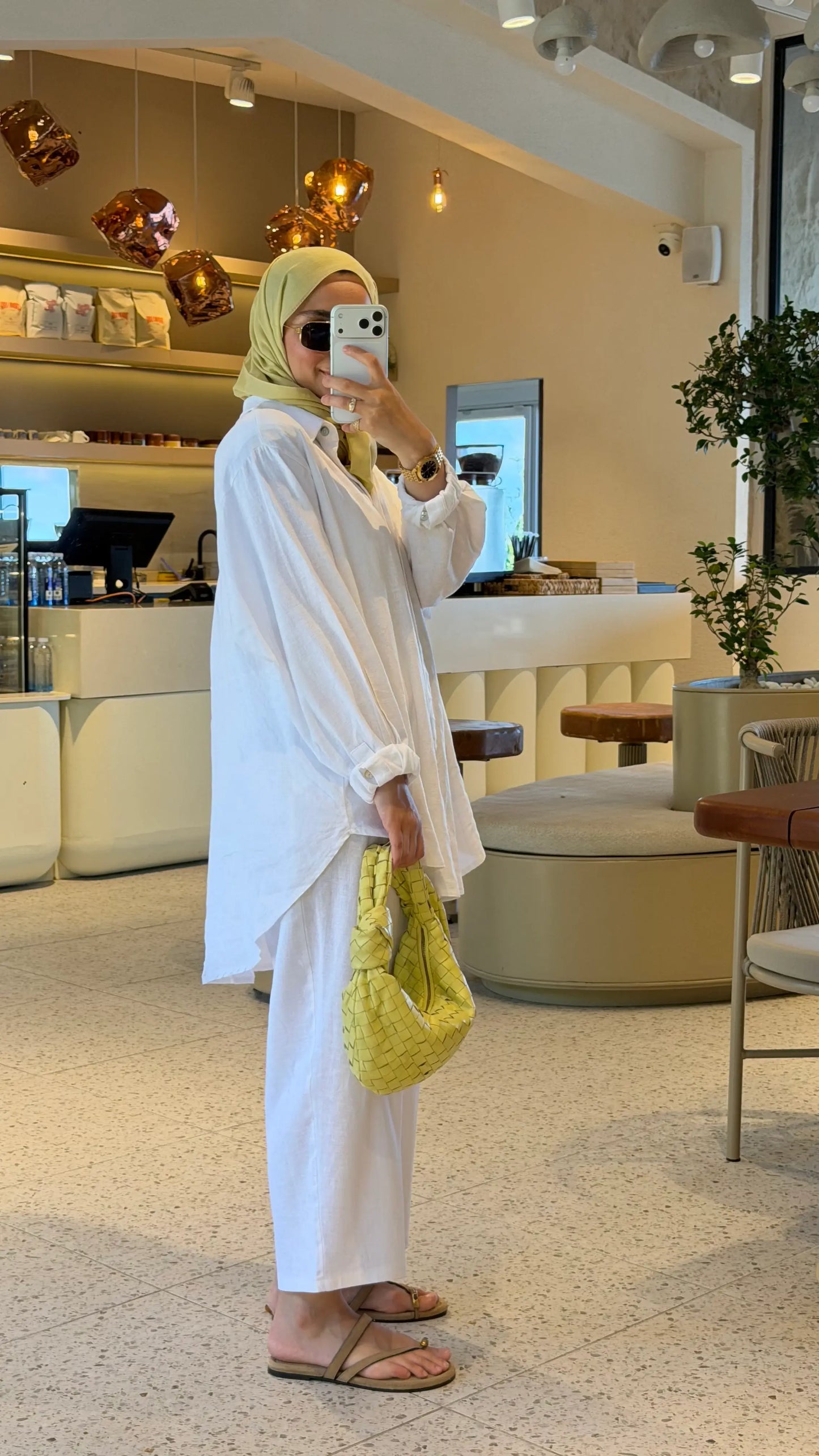 Ensemble en Lin blanc