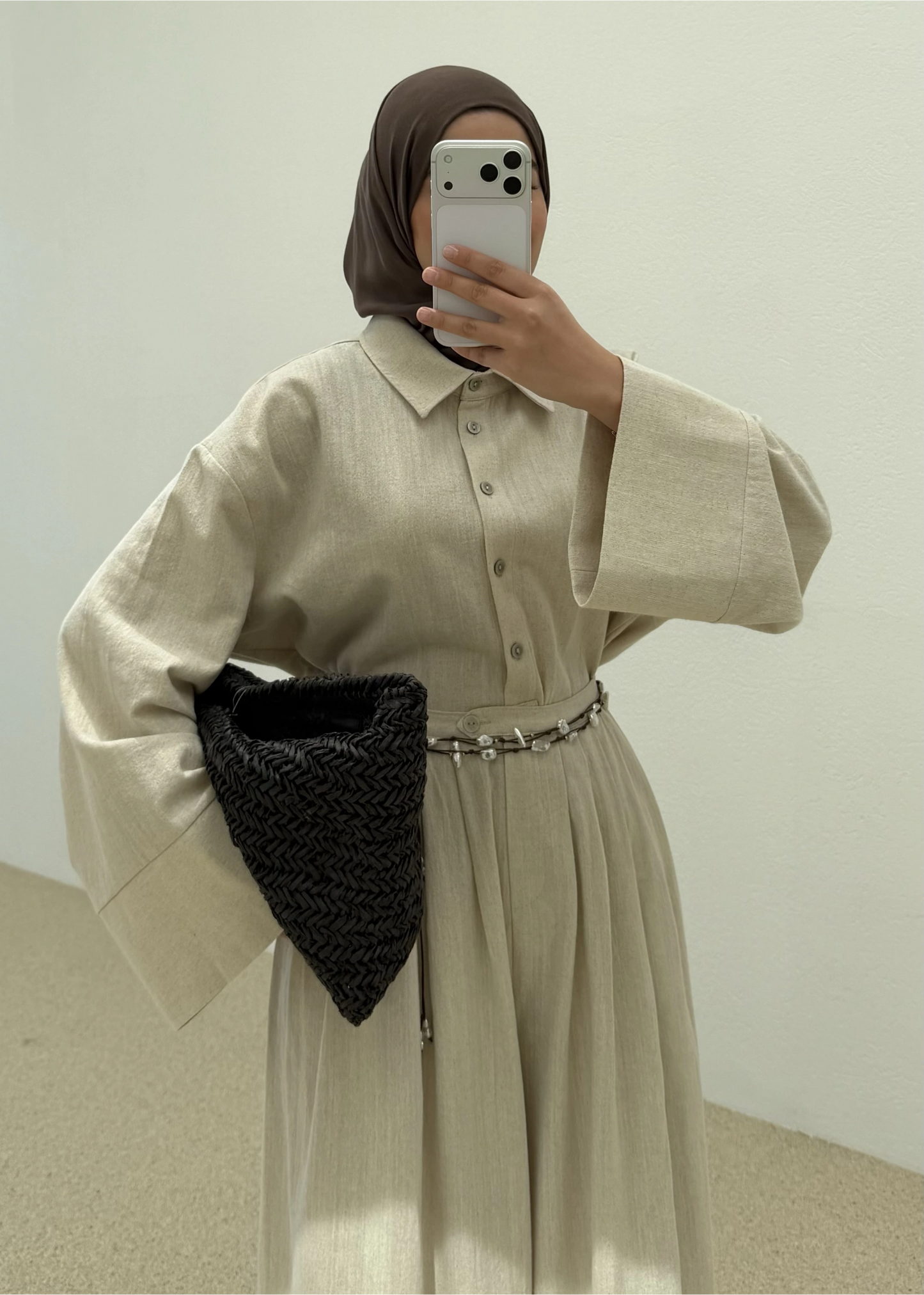 Ensemble Chemise Boutonnée & Pantalon Large Plissé