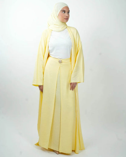 Ensemble kimono long et jupe drapé