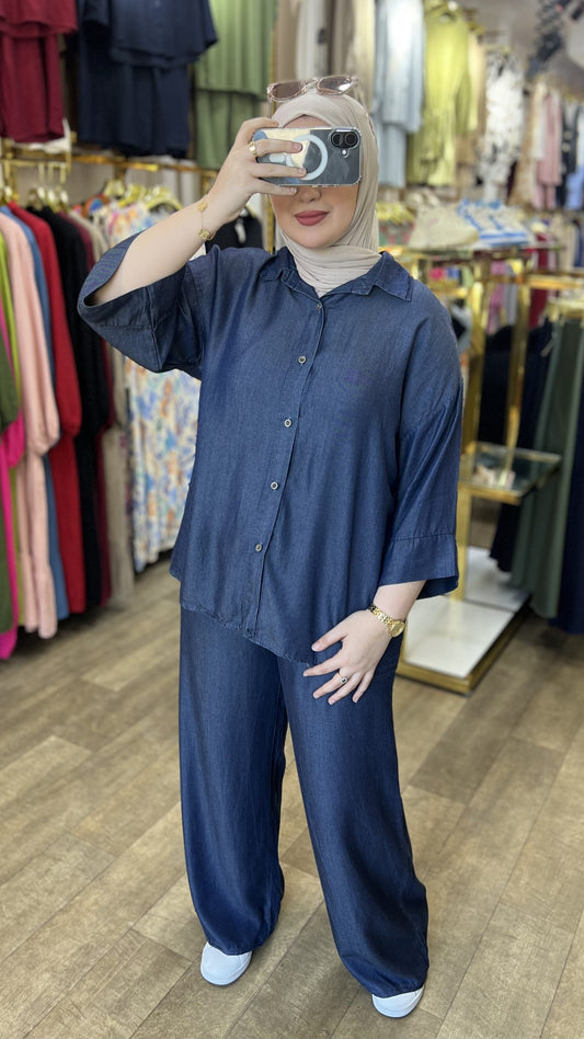Ensemble Denim bouton