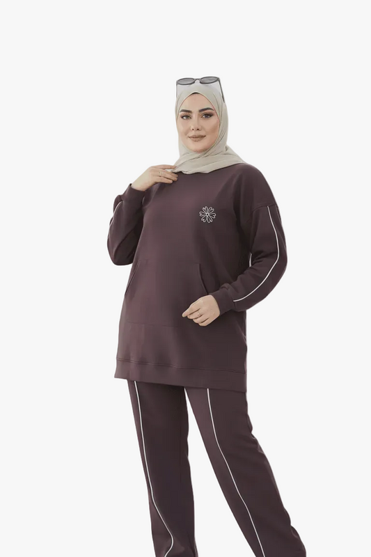 Ensemble Marron marguerite